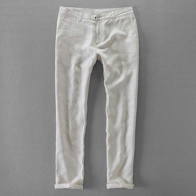 Men'S Fashion Linen Pants - Celana panjang pria, celana panjang kasual