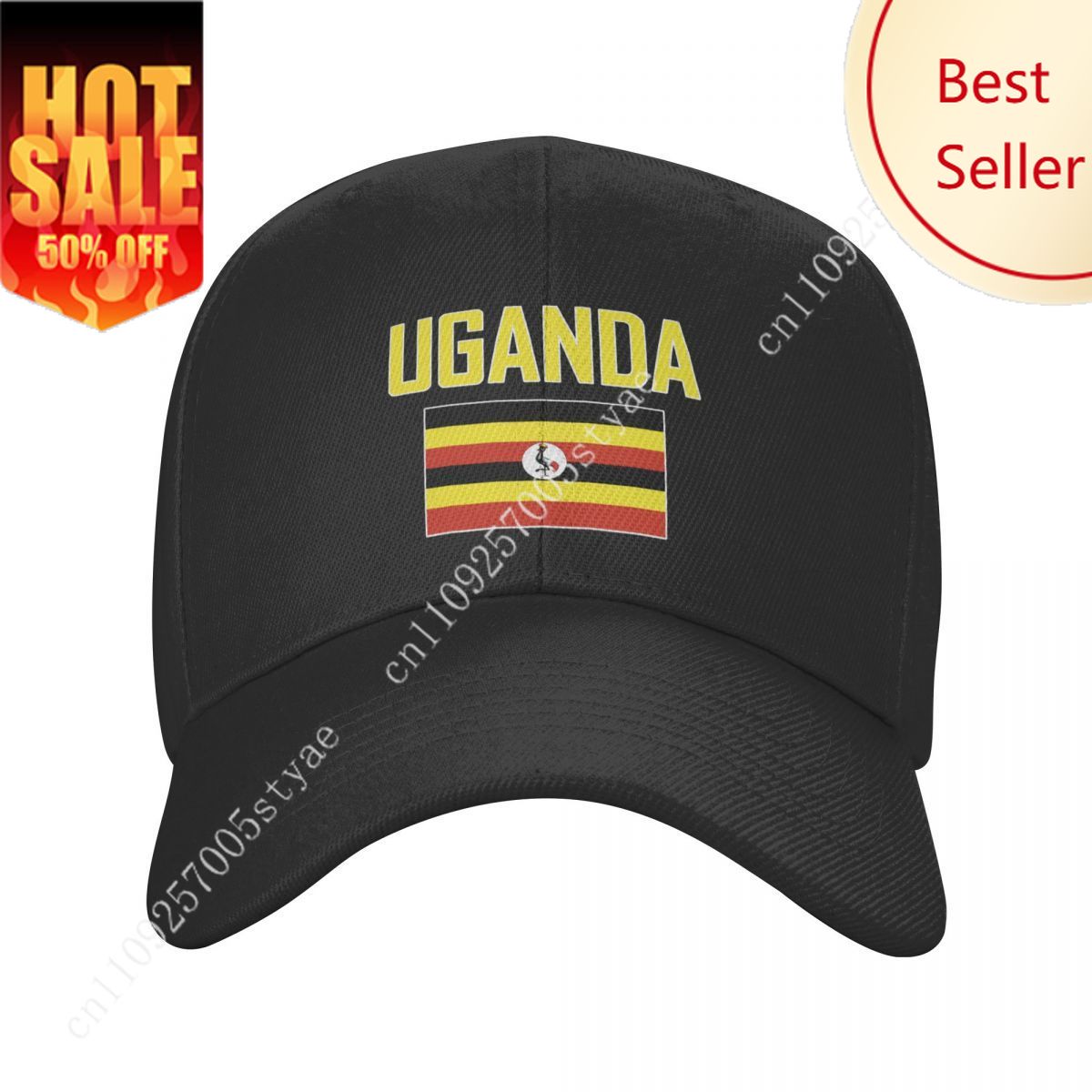 Men Fashion Uganda - Topi Bendera Uganda Pria Wanita Topi