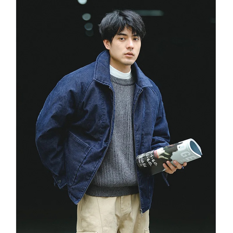 Corduroy Jacket Men - Jaket Parka Kargo Amikaji Hangat Berlapis