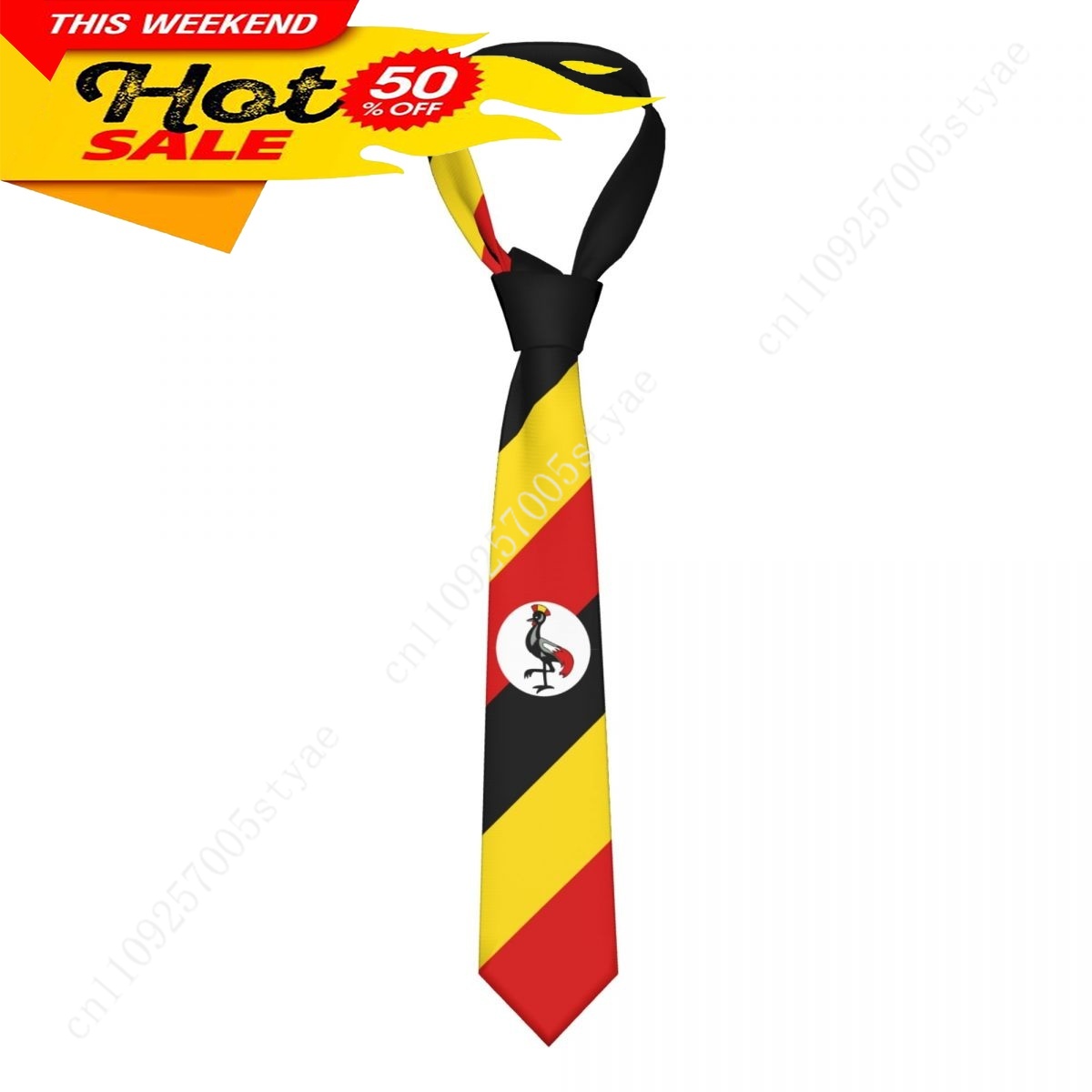 Men Fashion Uganda - Dasi Bendera Uganda, Emblem Dasi, Dasi