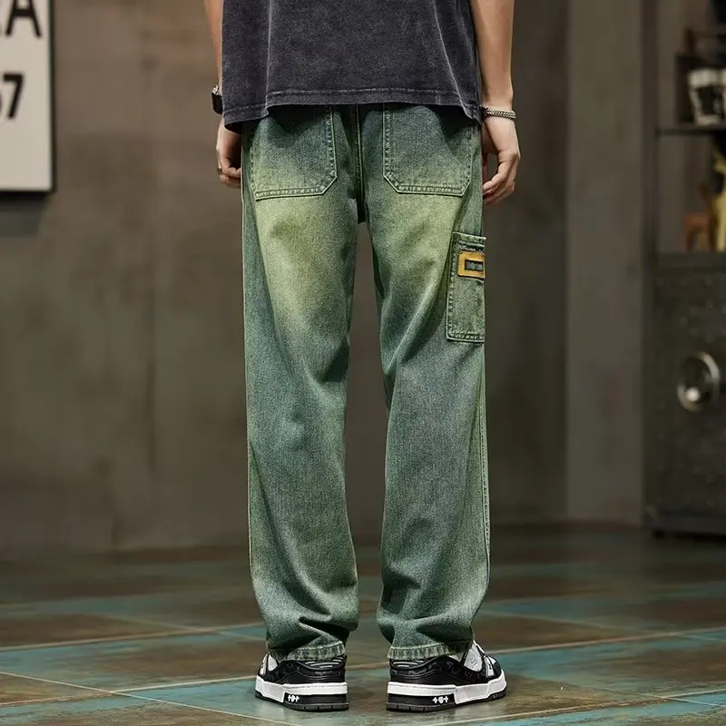 Men'S Fashion Linen Pants - Jeans Vintage Fashion Korea Celana Baggy
