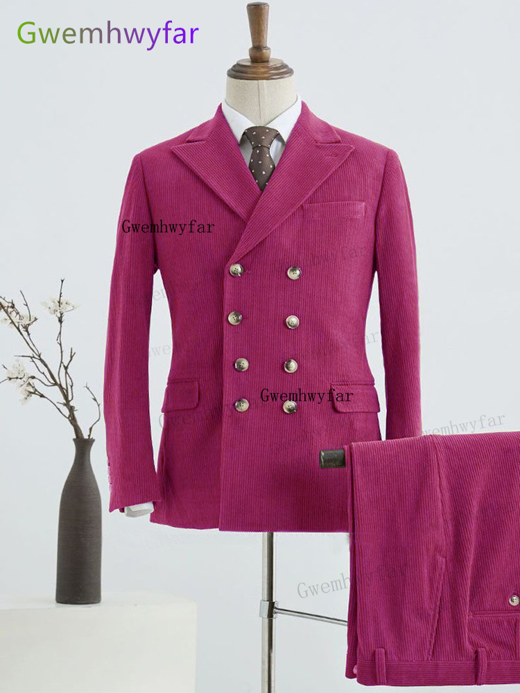 Corduroy Jacket Men - Gwenyfar setelan jas pria korduroi, celana