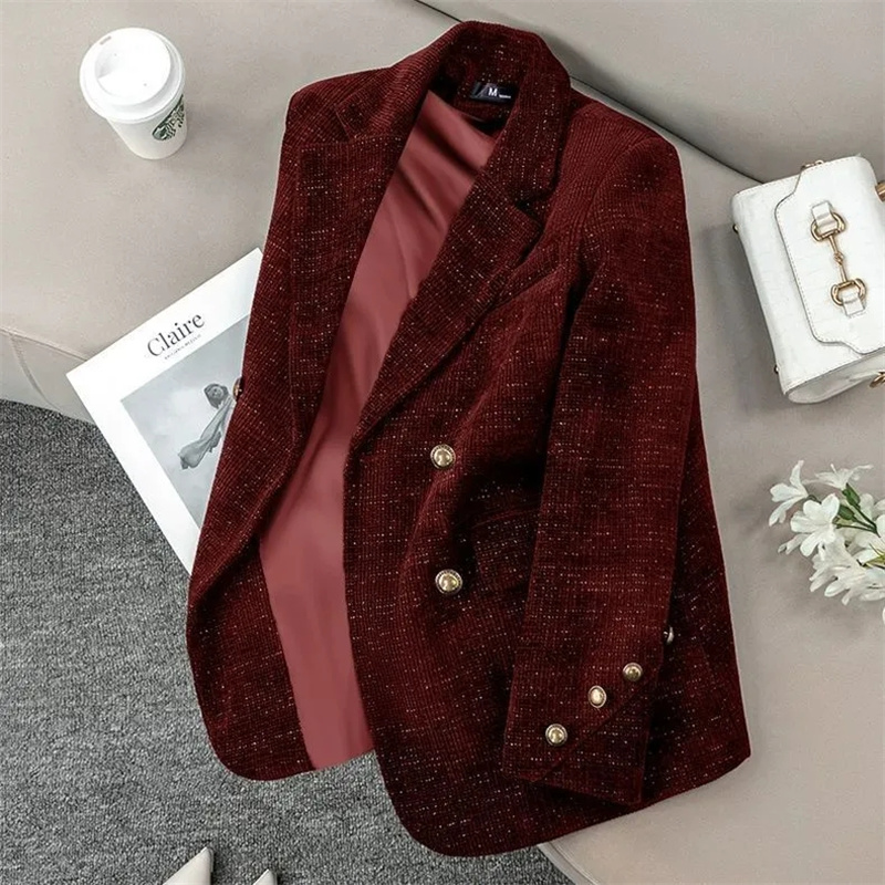 Corduroy Jacket Men - Jaket Setelan Korduroi Hitam untuk Wanita