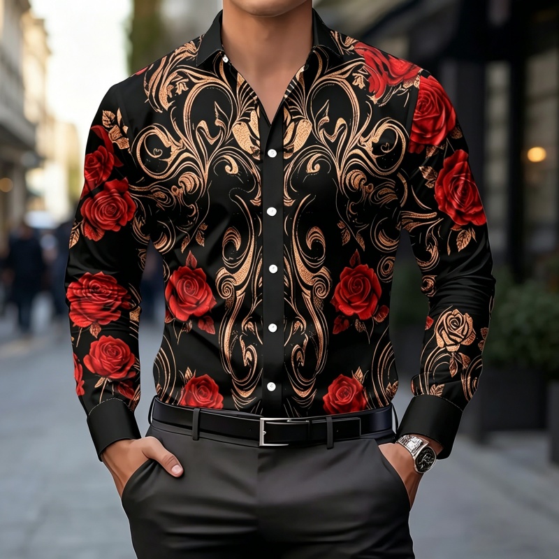 Men'S Fashion - Kemeja pria baru 2026, kemeja bermotif
