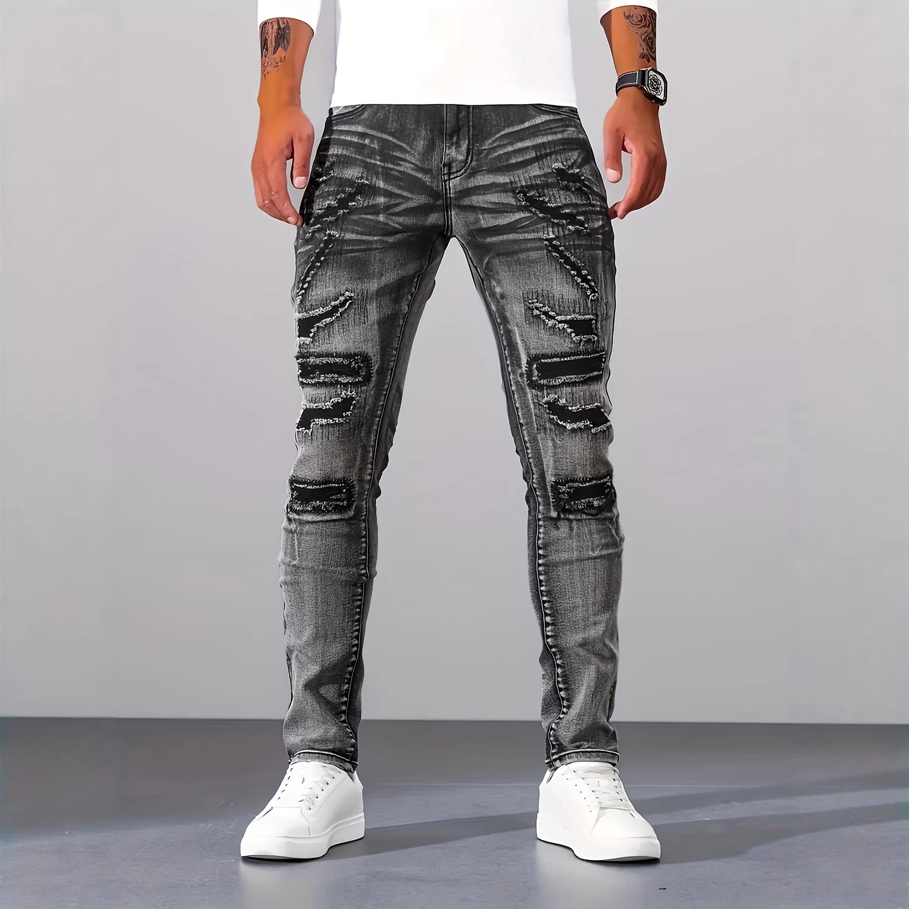 Men'S Fashion Grey Jeans - Celana Jeans Pria Model Pencik, Warna