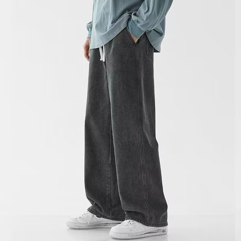Men'S Fashion Grey Jeans - Celana Jeans Baggy Pria Fashion Korea
