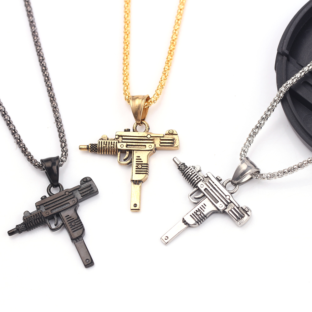 Kalung Liontin Senapan Mesin U - Men'S Fashion Jewelry ulasan dan harga