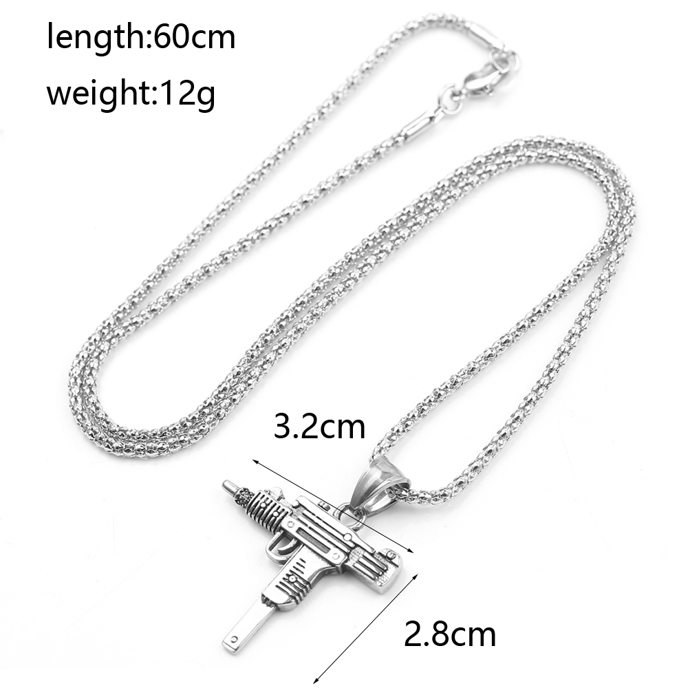 Kalung Liontin Senapan Mesin U - Men'S Fashion Jewelry ulasan dan harga