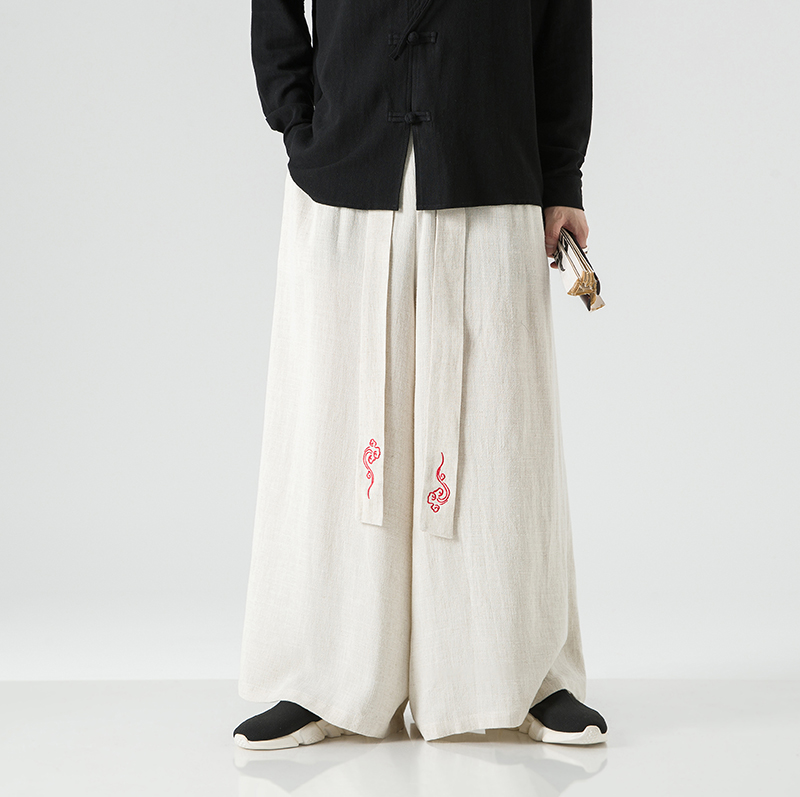 Celana kaki lebar Linen pria,  - Men'S Fashion Linen Pants ulasan dan harga