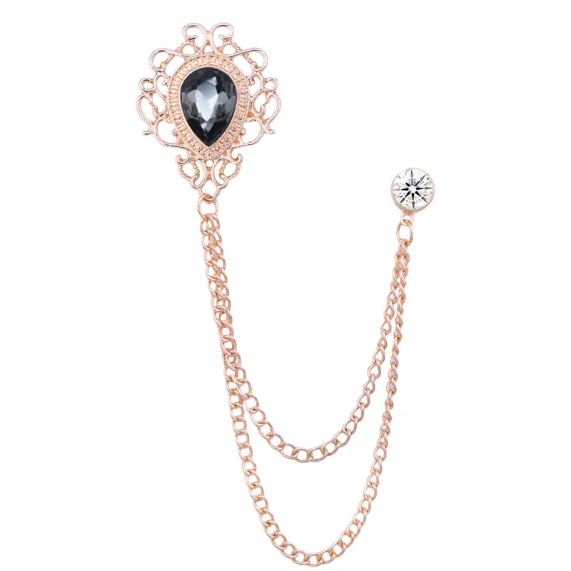 Pin Kerah Kristal Berlian Imit - Men'S Fashion Jewelry ulasan dan harga