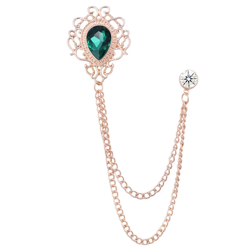 Pin Kerah Kristal Berlian Imit - Men'S Fashion Jewelry ulasan dan harga
