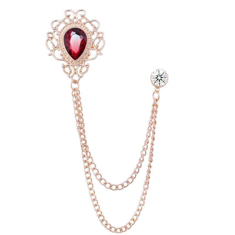 Pin Kerah Kristal Berlian Imit - Men'S Fashion Jewelry ulasan dan harga