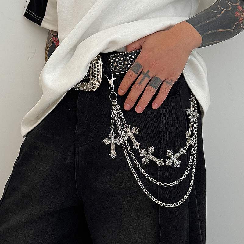 Rantai Celana Logam Punk Fashi - Jeans Pants Fashion Men ulasan dan harga