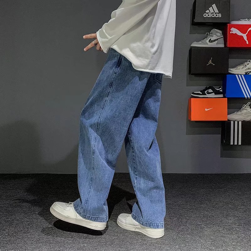 Jeans Longgar Pria Fashion Kor - Men'S Fashion Grey Jeans ulasan dan harga