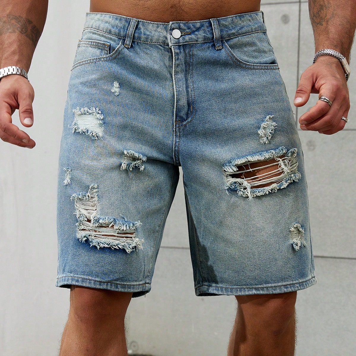 Celana pendek Jeans sobek pria - Men'S Fashion Linen Pants ulasan dan harga
