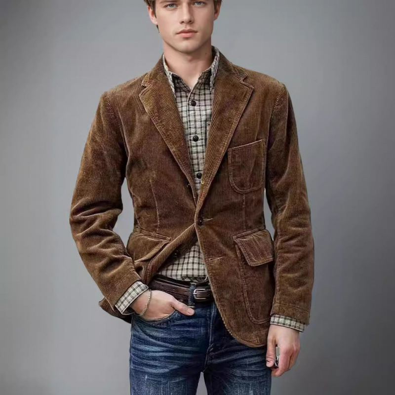 Jas setelan kasual bisnis pria - Corduroy Jacket Men ulasan dan harga