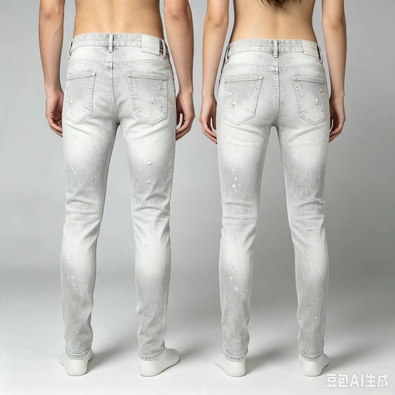 Celana Jeans Pria Baru Desaine - Men'S Fashion Grey Jeans ulasan dan harga