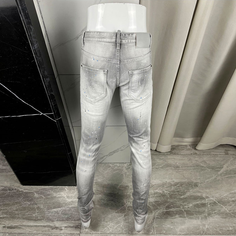 Celana Jeans Pria Baru Desaine - Men'S Fashion Grey Jeans ulasan dan harga