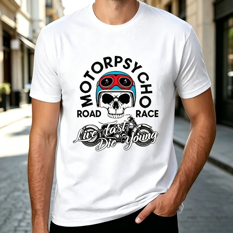 Kaos T-Shirt Tengkorak Biker M - Men'S Fashion Quotes ulasan dan harga