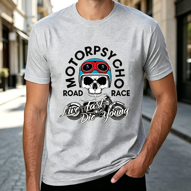 Kaos T-Shirt Tengkorak Biker M - Men'S Fashion Quotes ulasan dan harga