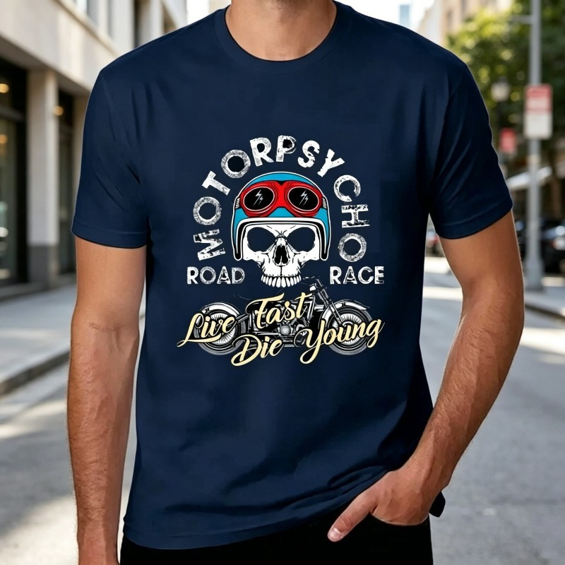 Kaos T-Shirt Tengkorak Biker M - Men'S Fashion Quotes ulasan dan harga