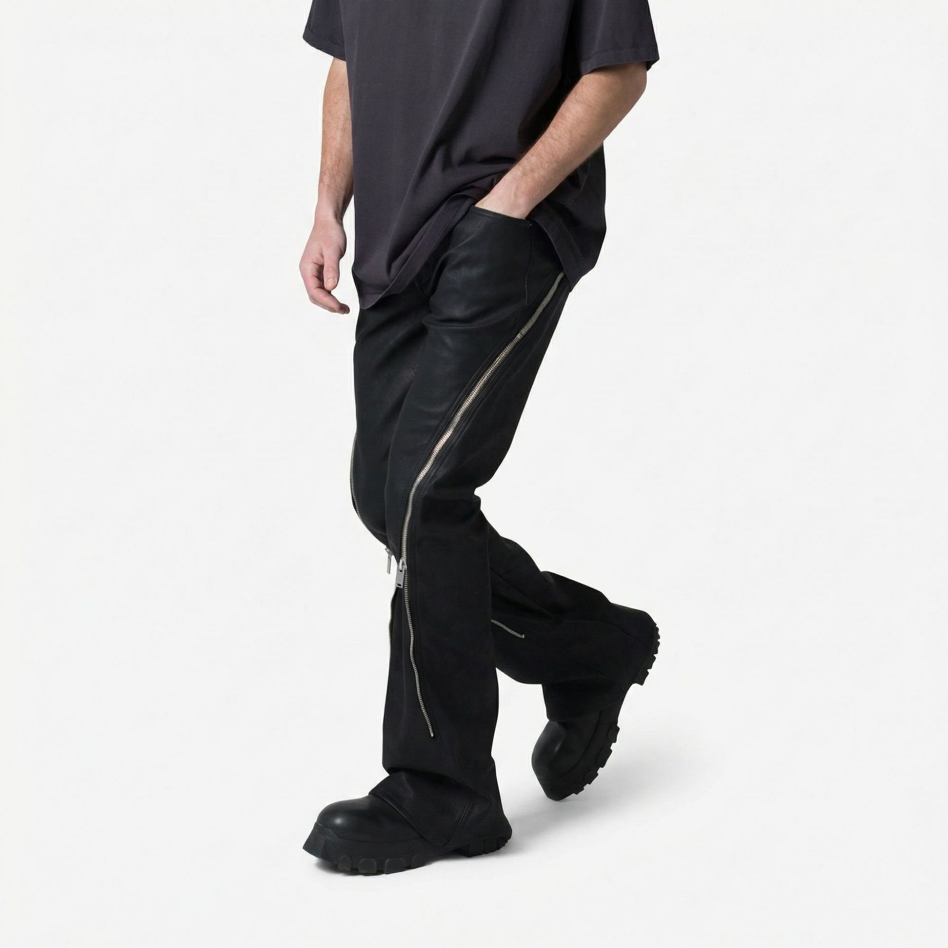 Celana Jeans Denim Model Flare - Men'S Fashion Grey Jeans ulasan dan harga