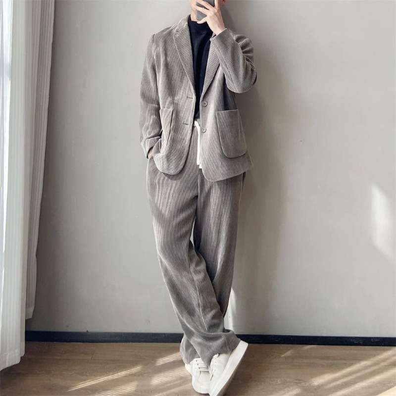 Jas Setelan Kasual Bisnis Pria - Corduroy Jacket Men ulasan dan harga
