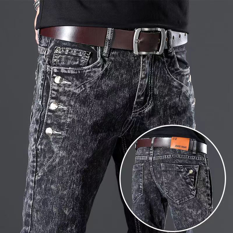 Celana desainer Vintage rampin - Men'S Fashion Grey Jeans ulasan dan harga