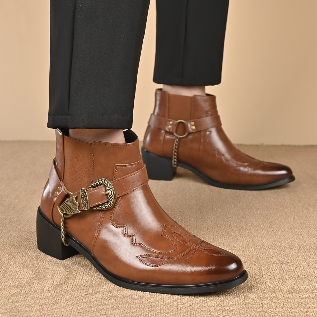 Sepatu Boots Kulit Vintage Pri - Men'S Fashion Jewelry ulasan dan harga