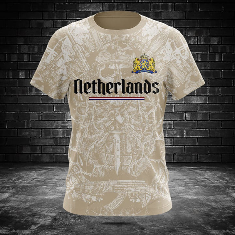 Kaos Grafis Tengkorak Belanda  - Men'S Fashion Names ulasan dan harga